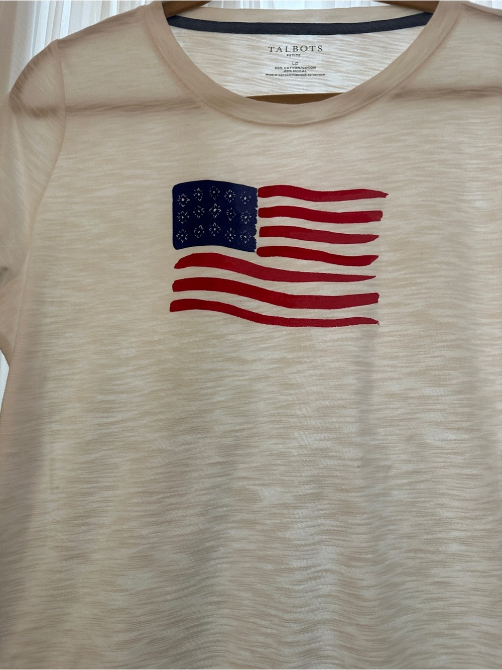 Talbots flag tee NWOT size petite Large